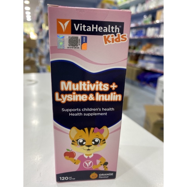 VitaHealth Kids Multivitamin + Lysine & Inilin Syrup (120ml) | Shopee ...