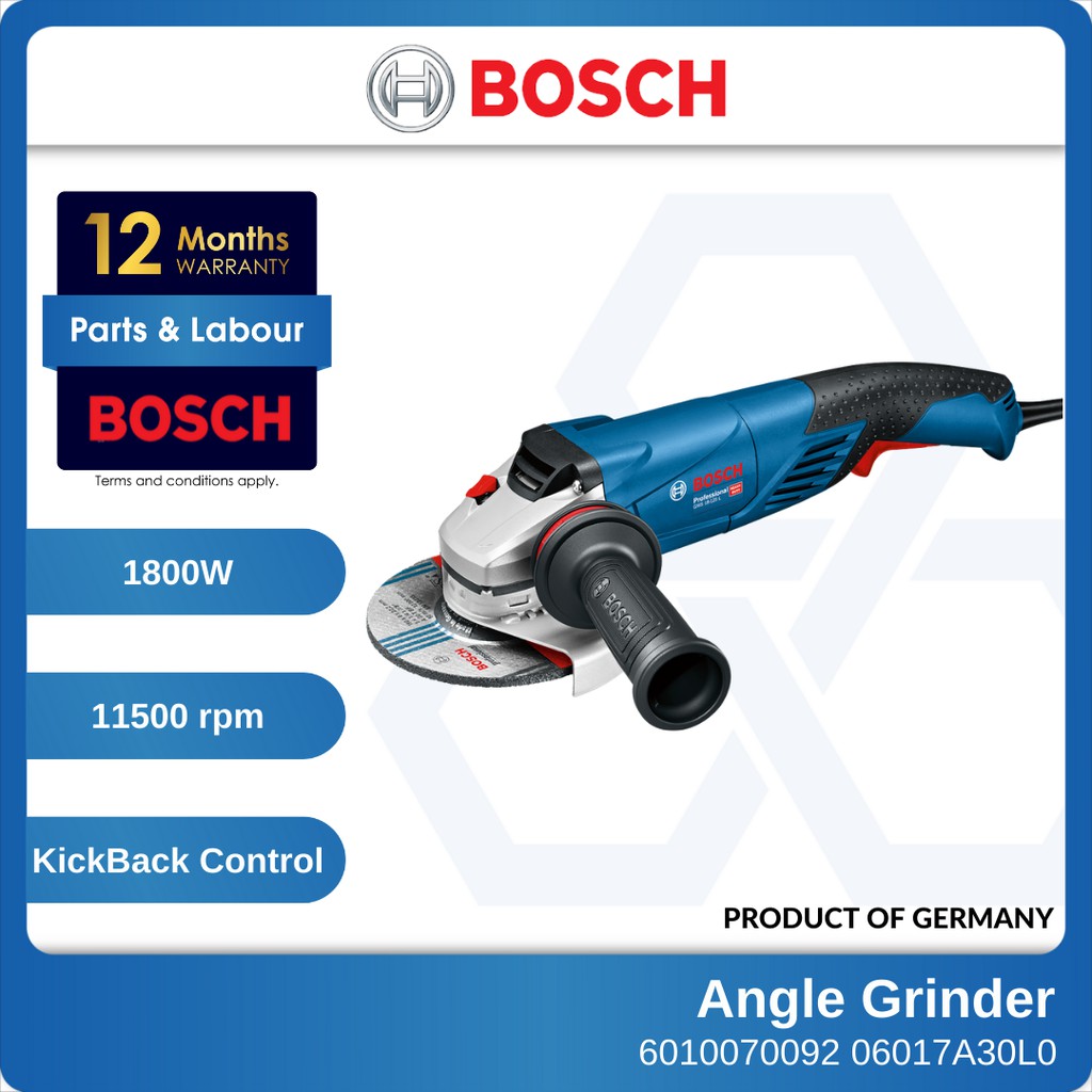 BOSCH GWS18 125L Angle Grinder 1800W 240V GWS 18 125L 06017A30L0