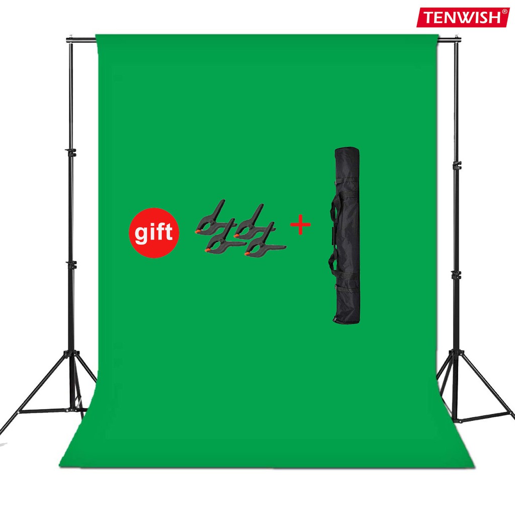 Full Set Adjustable M Green Screen Muslin Backdrop Screen Chromakey With Stand Kit For