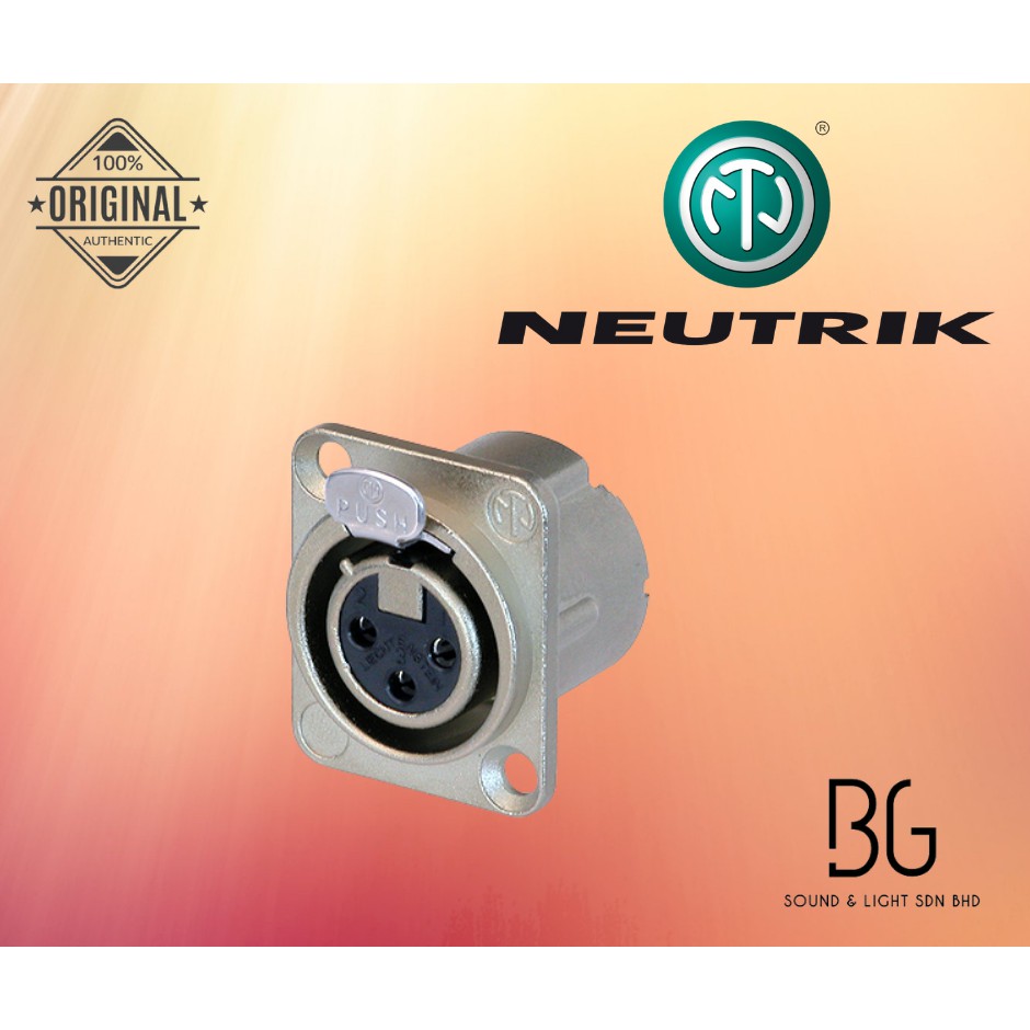 Neutrik NC3FD-LX 3 Pole Female Receptacle, Solder Cups, Nickel Housing ...