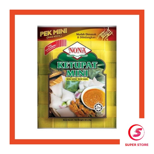 [PROMOSI]Nona Ketupat Nasi Mini 600g Mini Satay Rice Cake (30 X 20g ...