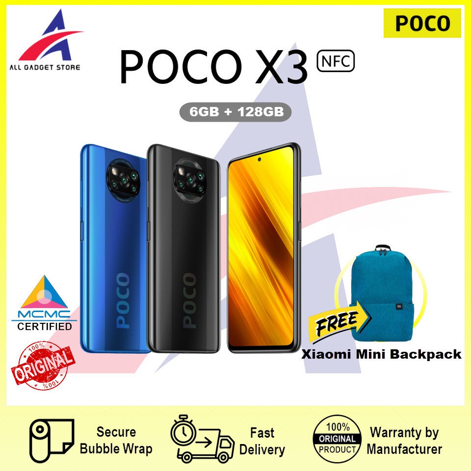 (READY STOCK) POCO X3 NFC [MY SET] 6GB+128GB (Xiaomi Malaysia Warranty ...