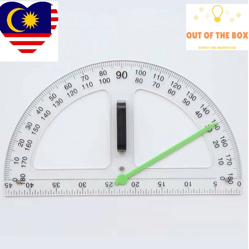 JANGKA SUDUT BESAR /JANGKA SUDUT UNTUK CIKGU / BIG TRANSPARENT PROTRACTOR (WHITEBOARD