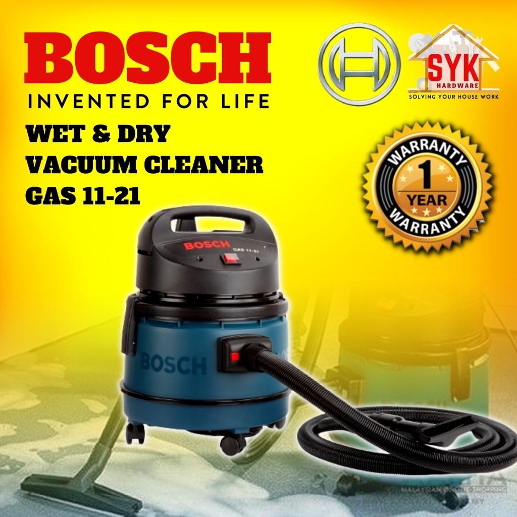 SYK BOSCH GAS 1121 Wet and Dry Vacuum Cleaner Heavy Duty Wet Vacuum