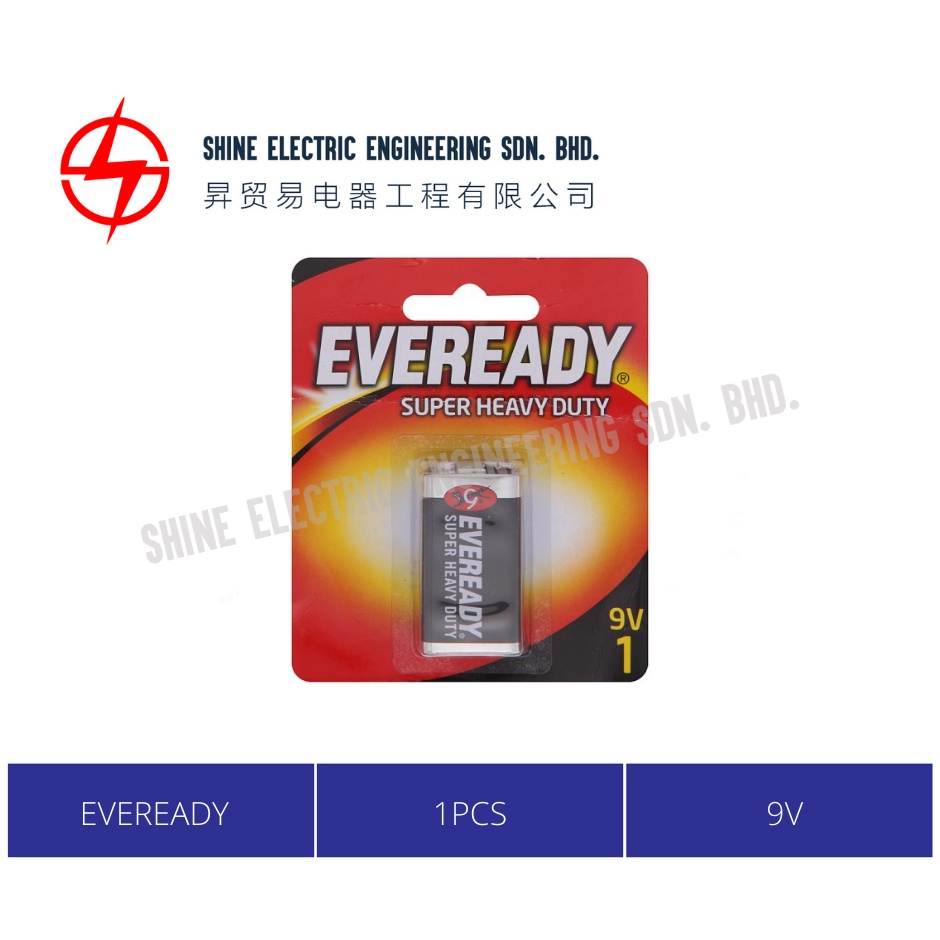 Eveready 9v Battery Super Heavy Duty 1pcpack Shopee Malaysia