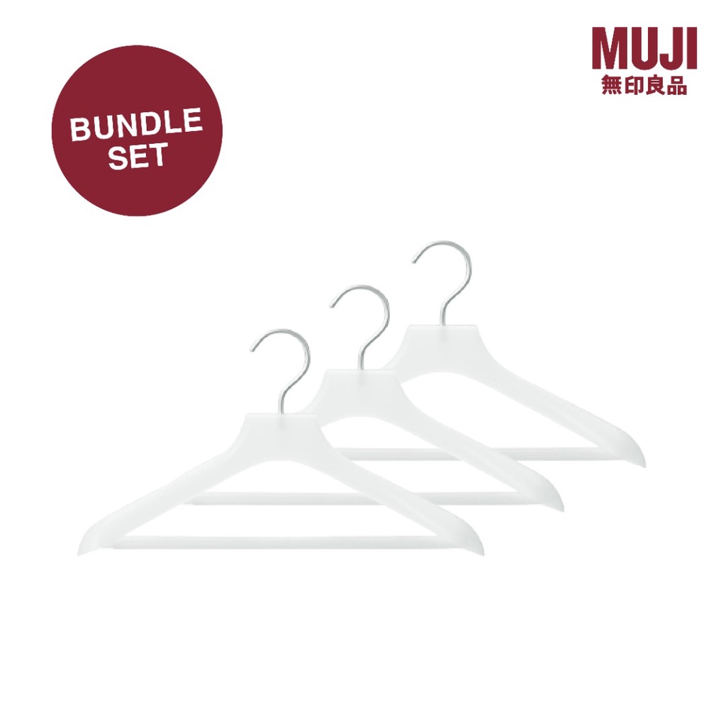 [Bundle Set] MUJI PP Hanger Set (3pcs) Shopee Malaysia