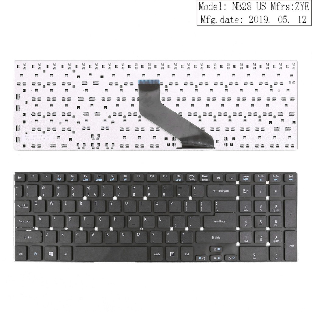 Clavier AZERTY Français Pour Acer Aspire E1-771G - Clavier Complet Noir Neuf, Disposition Française