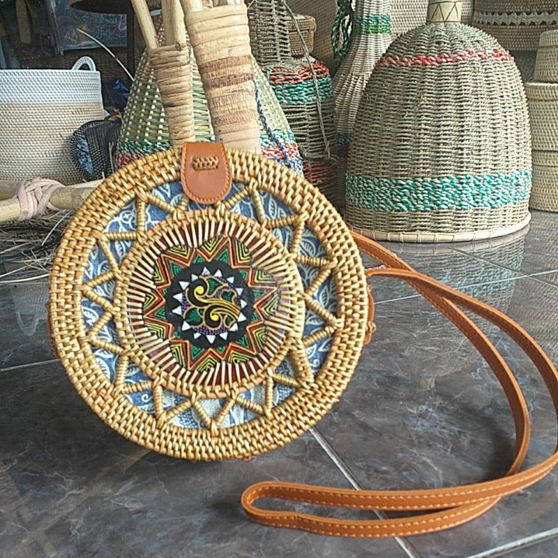 Round rattan cheap bag malaysia