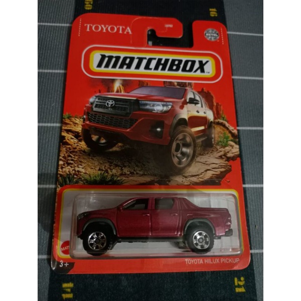 Matchbox Toyota Hilux Pickup – Blaues Modellauto 1:64, Nr. 35/100
