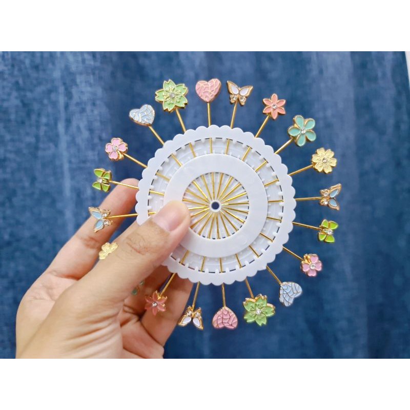 pin tudung pin shawl trendy comel pastel (1 roll) | Shopee Malaysia