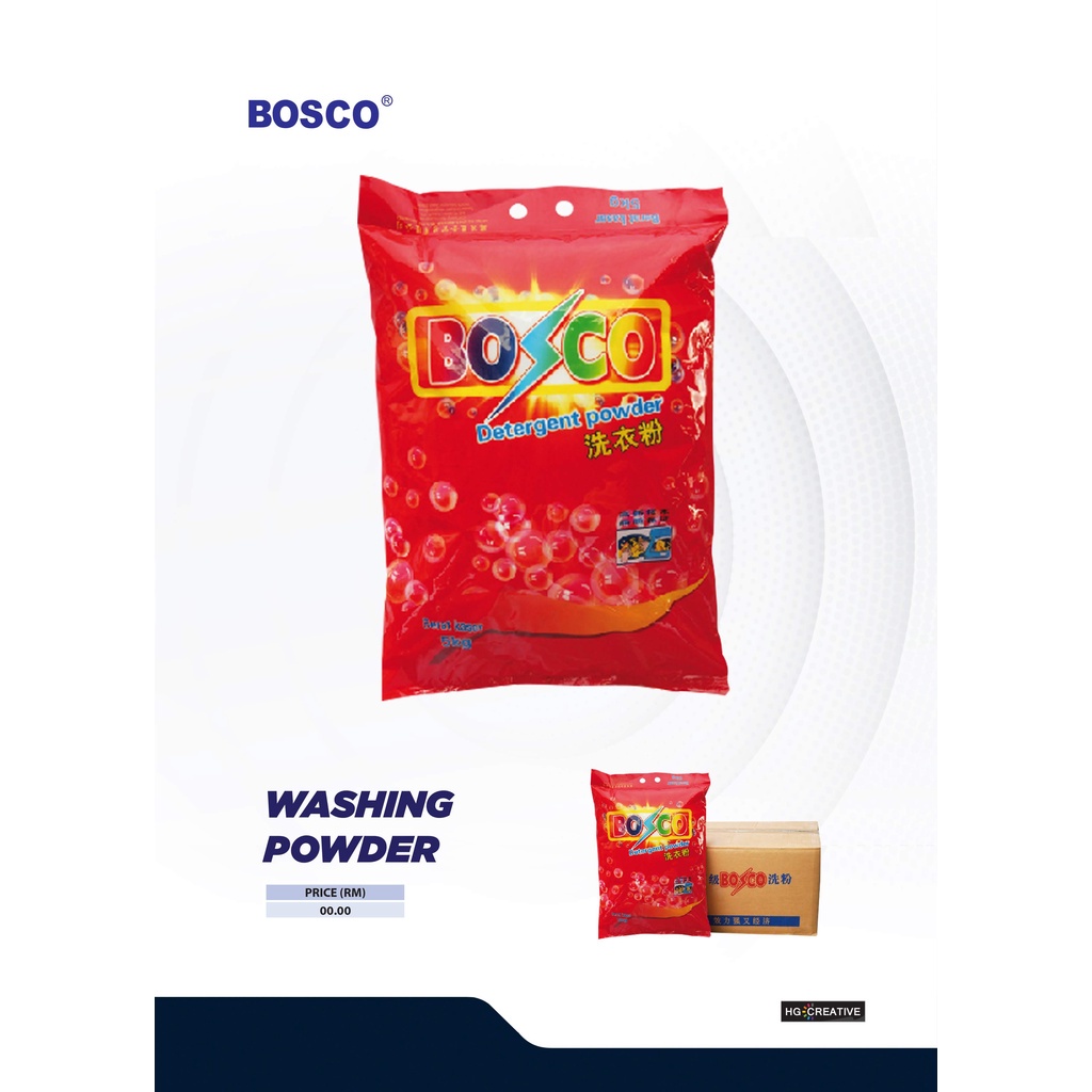 BOSCO Industrial Washing Detergent Powder 5kg | Shopee Malaysia