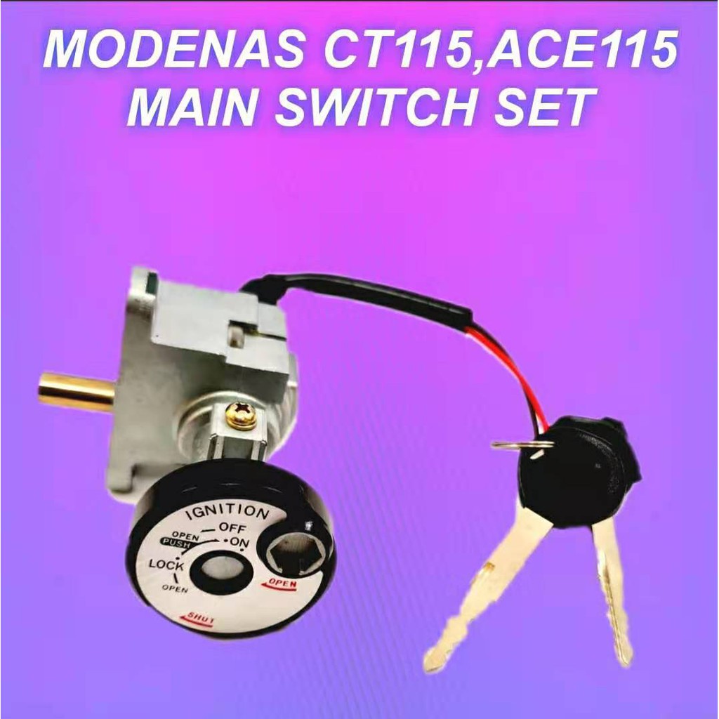 MODENAS CT115 CT115S ACE ACE115 MAIN SWITCH SET MAIN SWITCH ASSY ...