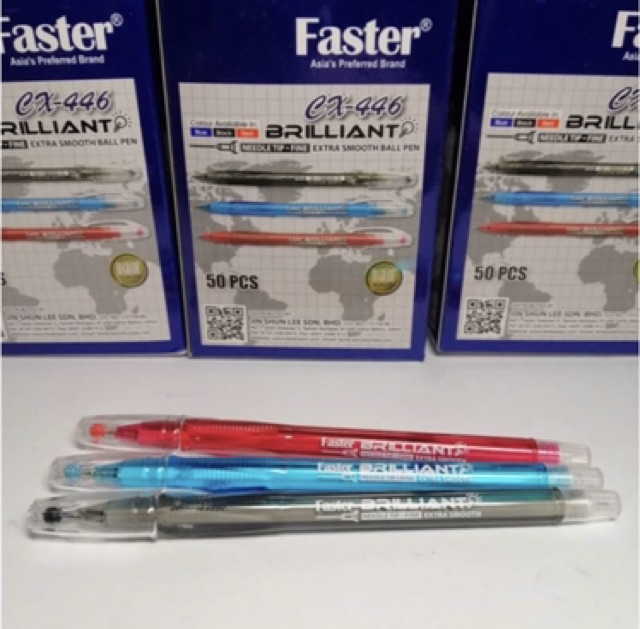 ペン Faster Brilliant CX-446 Ball Pen Smooth ( 0.5mm ) 【READY STOCK