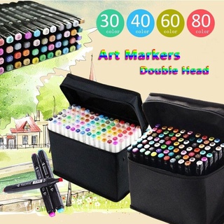 30/80/168/262 Colors Double Headed Marker Pen Set Sketching