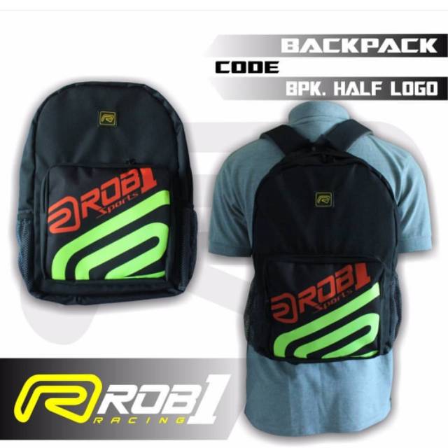 ROB1 Racing HALF LOGO Backpack | Shopee Malaysia