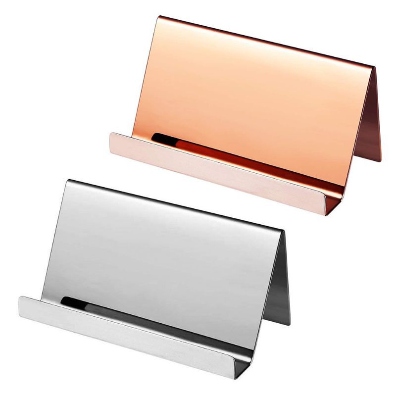 HighEnd Stainless Steel Business Name Card Holder Display Stand Rack