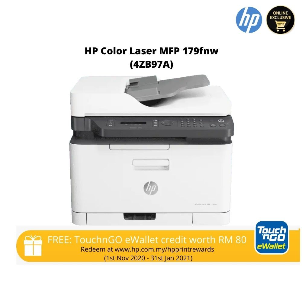 HP Color Laser MFP 179fnw Printer Print Scan Copy Fax Network