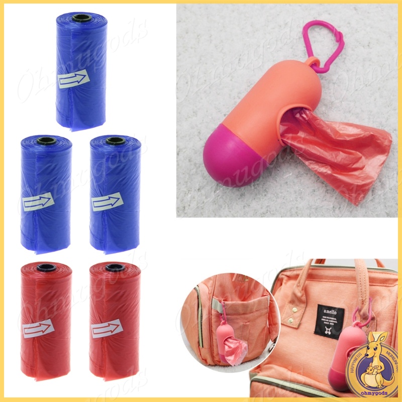 OMG★READY STOCK 5 Roll Portable Baby Diaper Waste Bag Baby Strollers