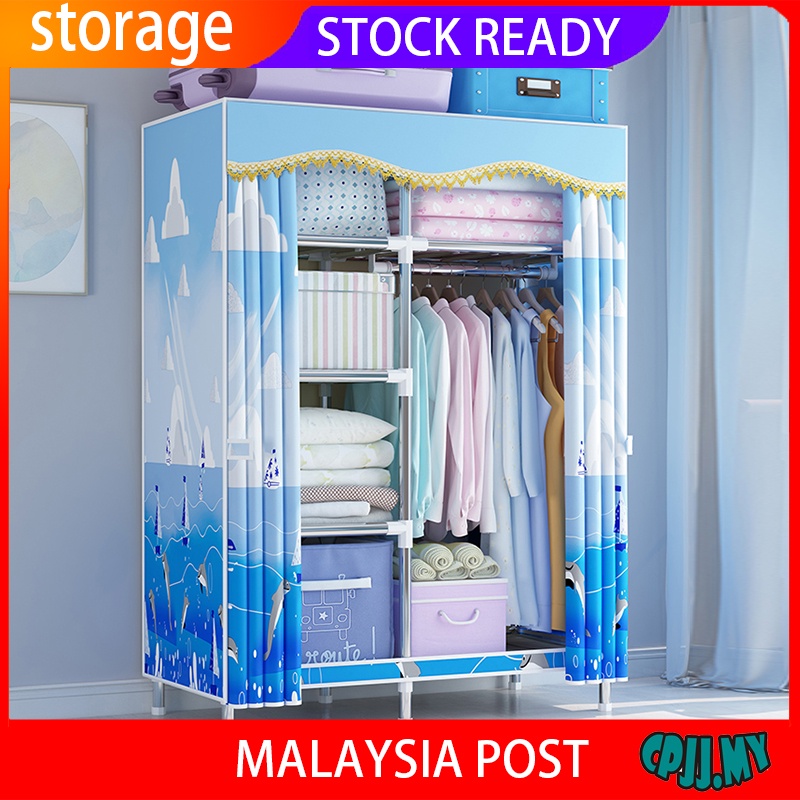 【Ready Stock】Wardrobe Curtain Mini Dust Cover Curtain Clothes Rack ...