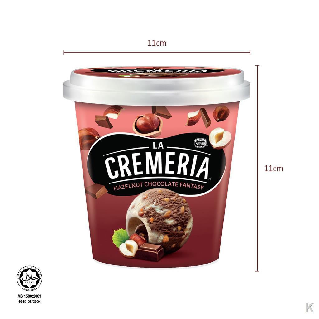 ☇LA CREMERIA Hazelnut Chocolate Fantasy Ice Cream (1 Pint, 750ml ...