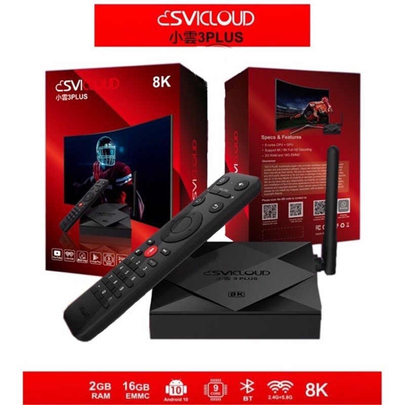 TV BOX SVICLOUD SVI TV BOX + REMOTE MINI KEYBOARD + BLUETOOTH MINI