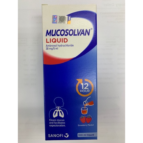 MUCOSOLVAN LIQUID 100 ml UBAT KAHAK DAN BATUK DENGAN HOLOGRAM KKM