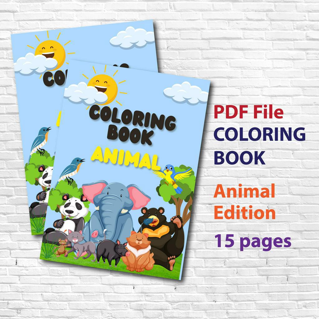 Children Coloring Book Animal Edition [Printabe A4 Size PDF File ...