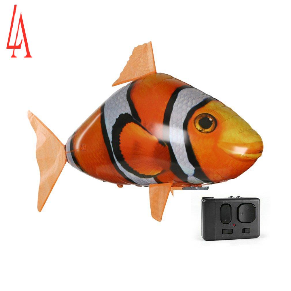 Hot]Flying Remote Control Inflatable Fish Balloon Wedding Birthday  Decoration.