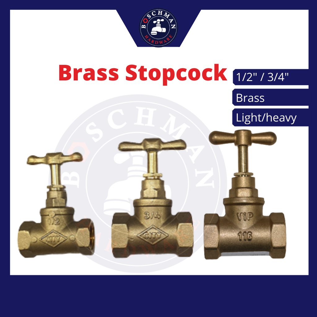 CITY VIP Brass Stopcock Stop Valve Bib Water Tap Kepala Paip Air Pili