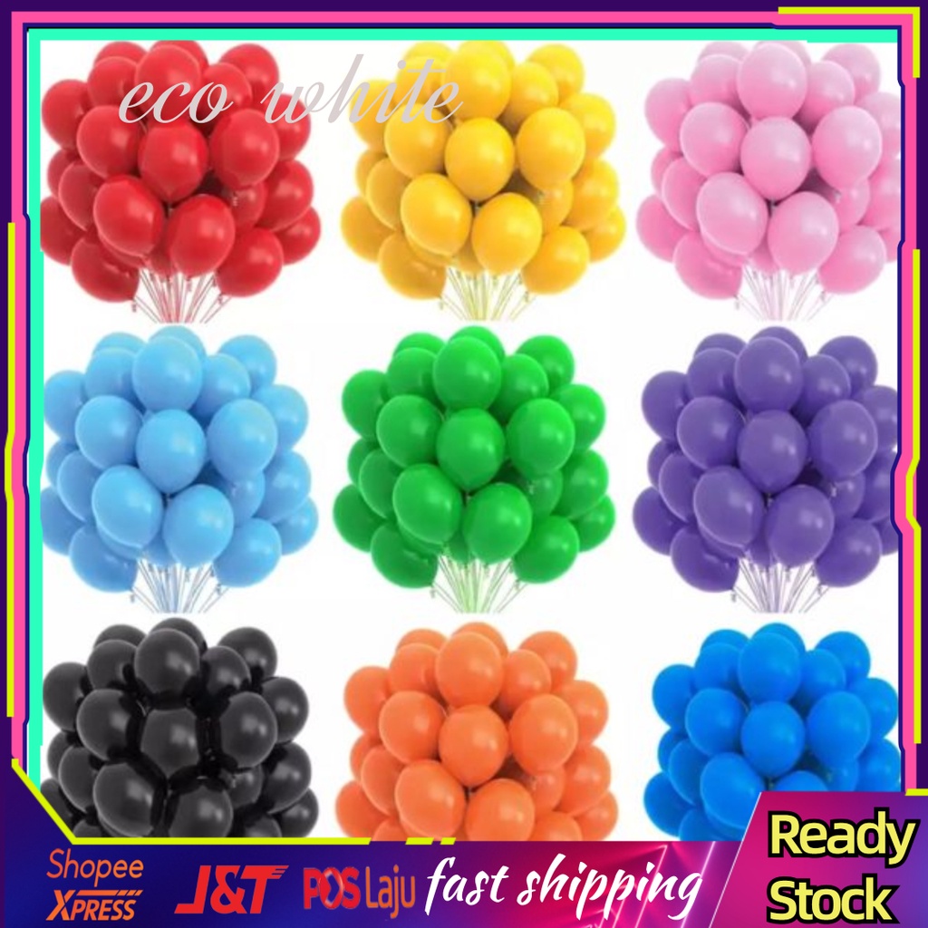 10inch 10pcs Matte Standard Color Latex Round Birthday Balloon Party