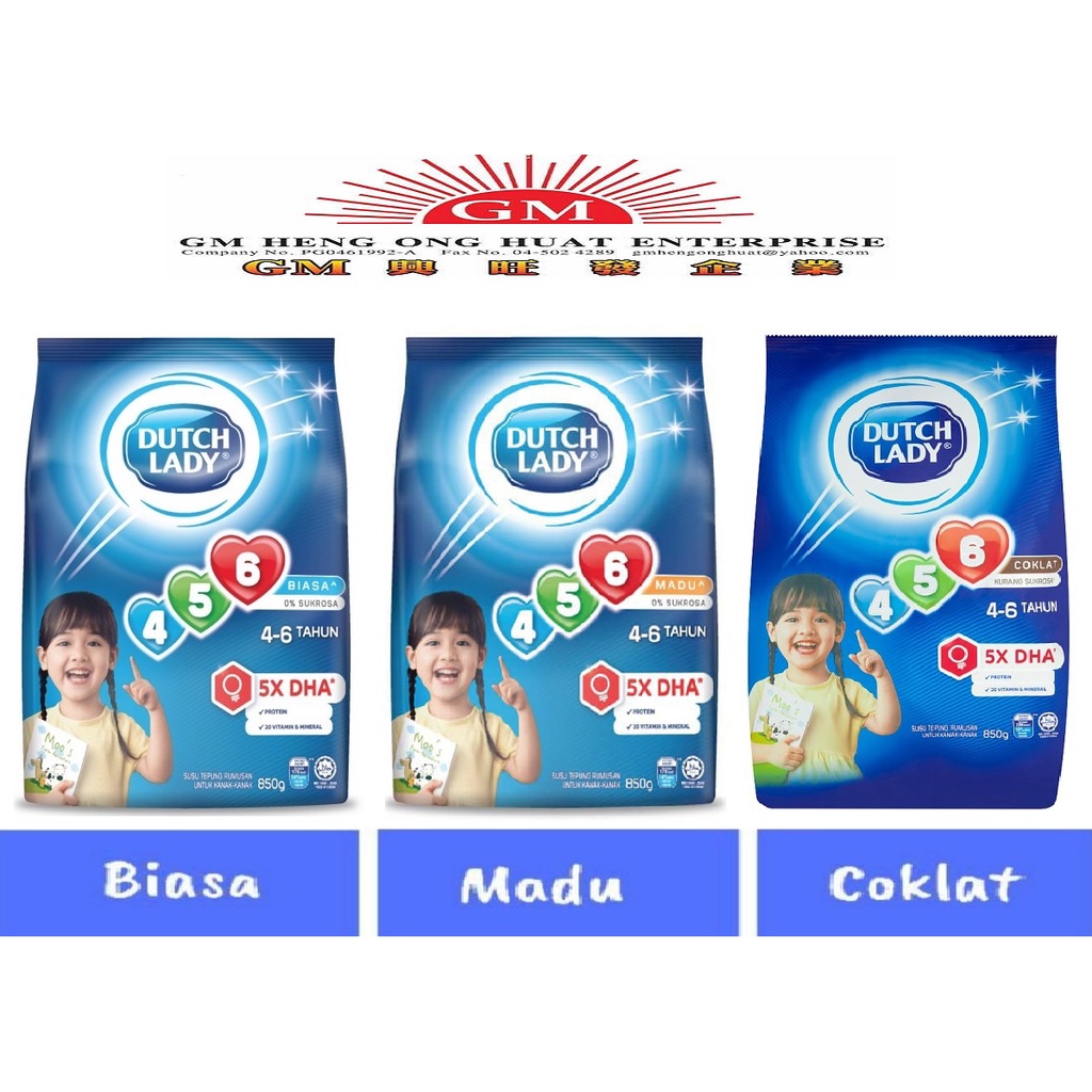 DUTCH LADY MILK POWDER 456 (850G) | Shopee Malaysia