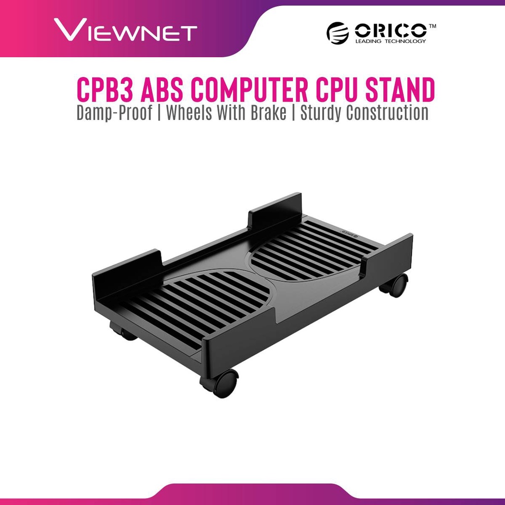 ORICO CPB3 ABS Computer CPU Stand with Wheels Stable Vertical Stand For