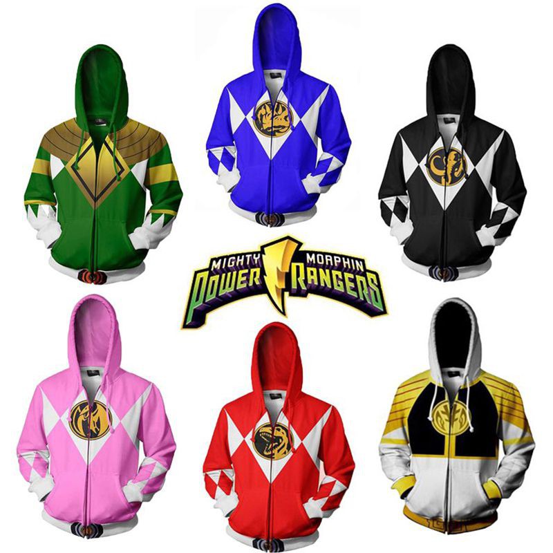 Power rangers cheap zip up hoodie