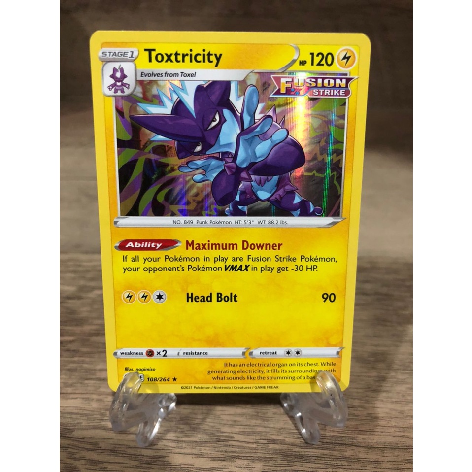 Pokemon TCG (Holo Rare) Toxtricity 108/264 (SS8 Fusion Strike)Trading card  | Shopee Malaysia
