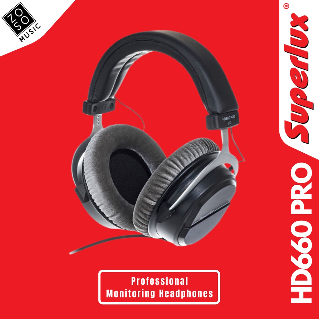 SUPERLUX HD660 PRO 150OHM CLOSED BACK HEADPHONE (SUPERLUX/ HD660 PRO ...