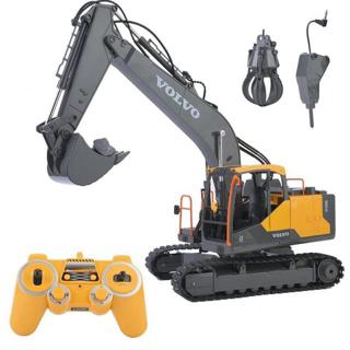 Double e 17 channel full functional remote control truck clearance metal shovel rc excavator with 2