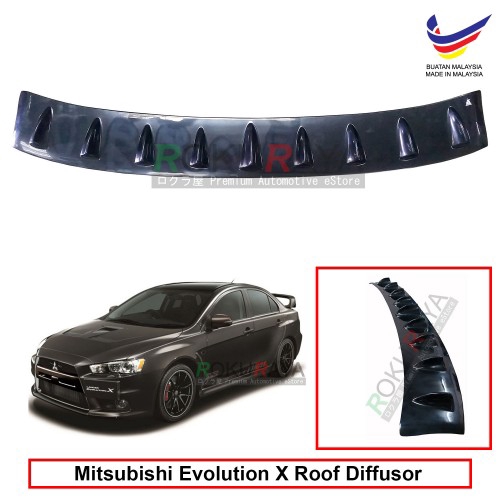 Mitsubishi Evolution X 10 Vortex Generator Shark Fin Aerodynamic Roof ...