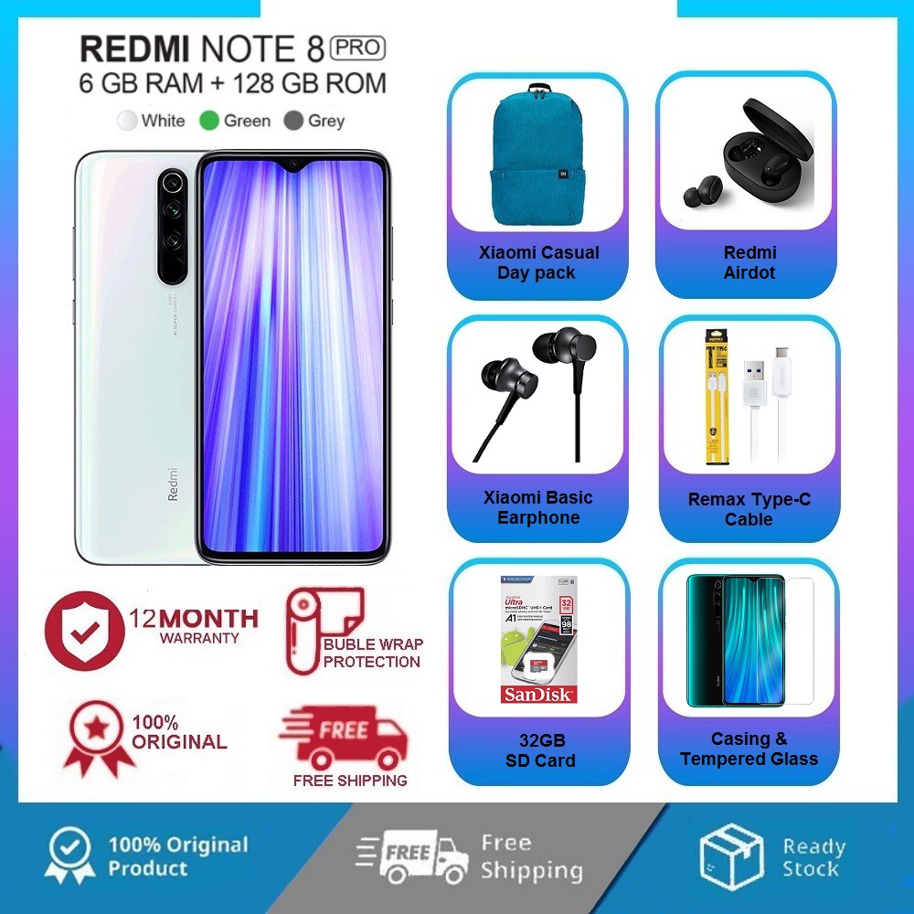 Xiaomi Redmi Note 8 Pro 6GB RAM 128GB ROM Original Xiaomi