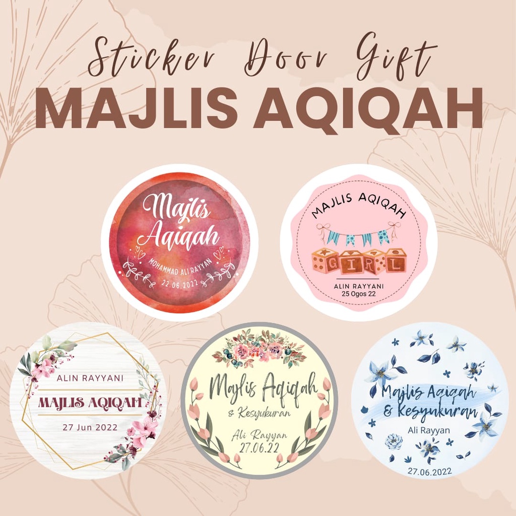 Sticker MAJLIS AQIQAH MURAH Shopee Malaysia