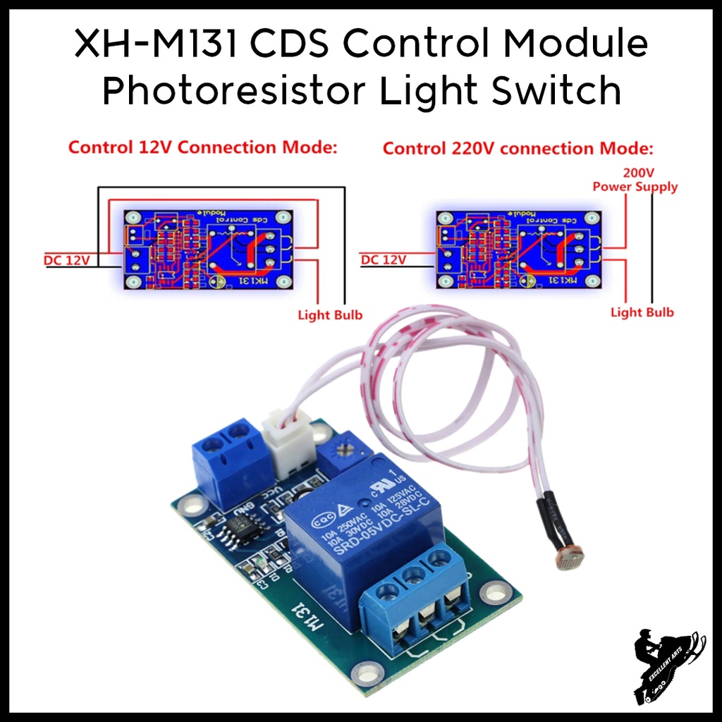 XH-M131 CDS Control Module Light Sensor Photoresistor Automatic Switch ...