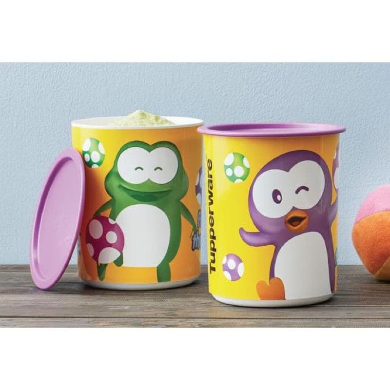 Original Tupperware Playful Froggy Poppy Canister (1) 2L | Shopee Malaysia