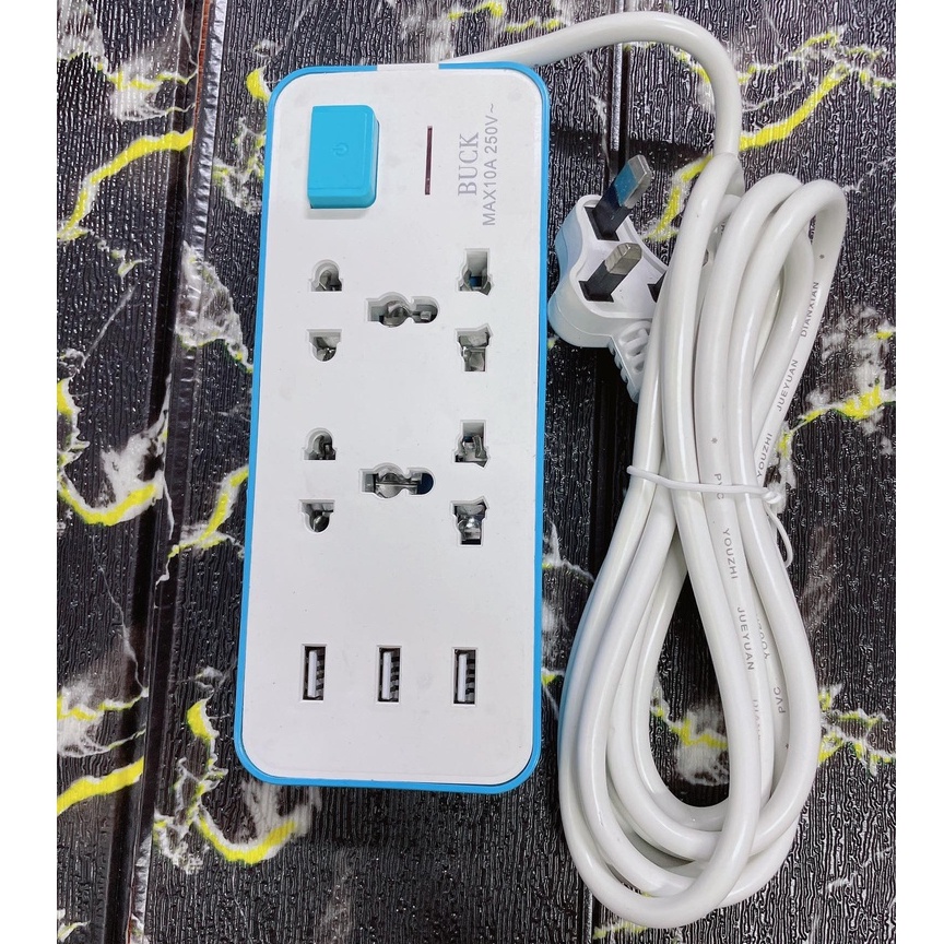 EXTENSION wayar with usb port high class + universal plug socket LDNIO ...