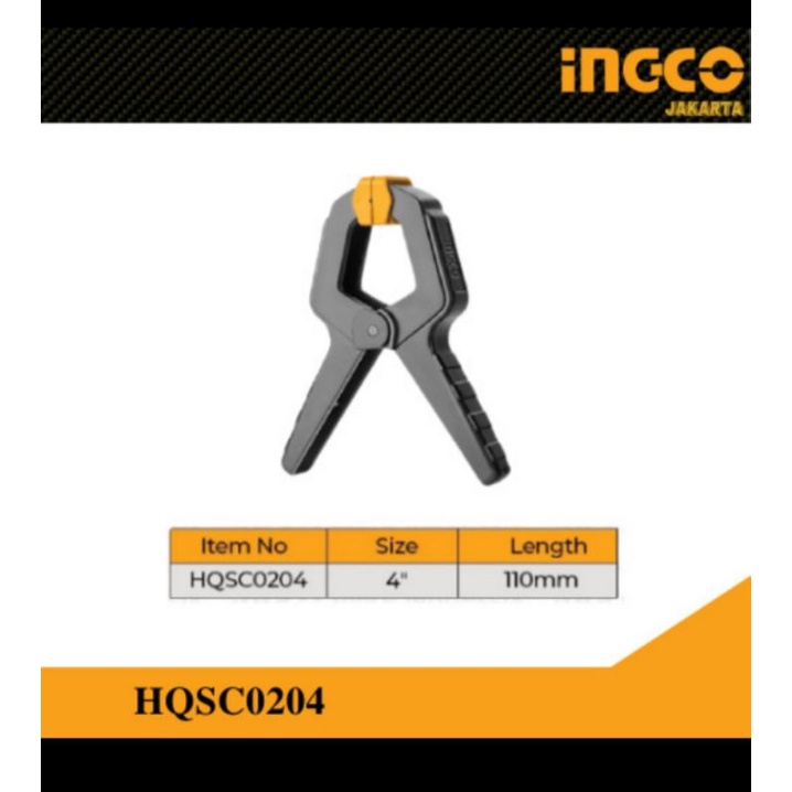 Ingco HQSC0204 Spring clamp 4 "4 Inch clamp 4 Inch Wooden clamp 4 Inch