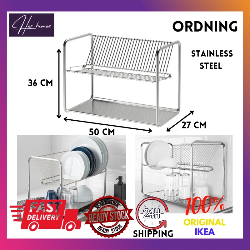 Swedish Design ORDNING Stainless steel dish rack Rak sinki Rak pinggan