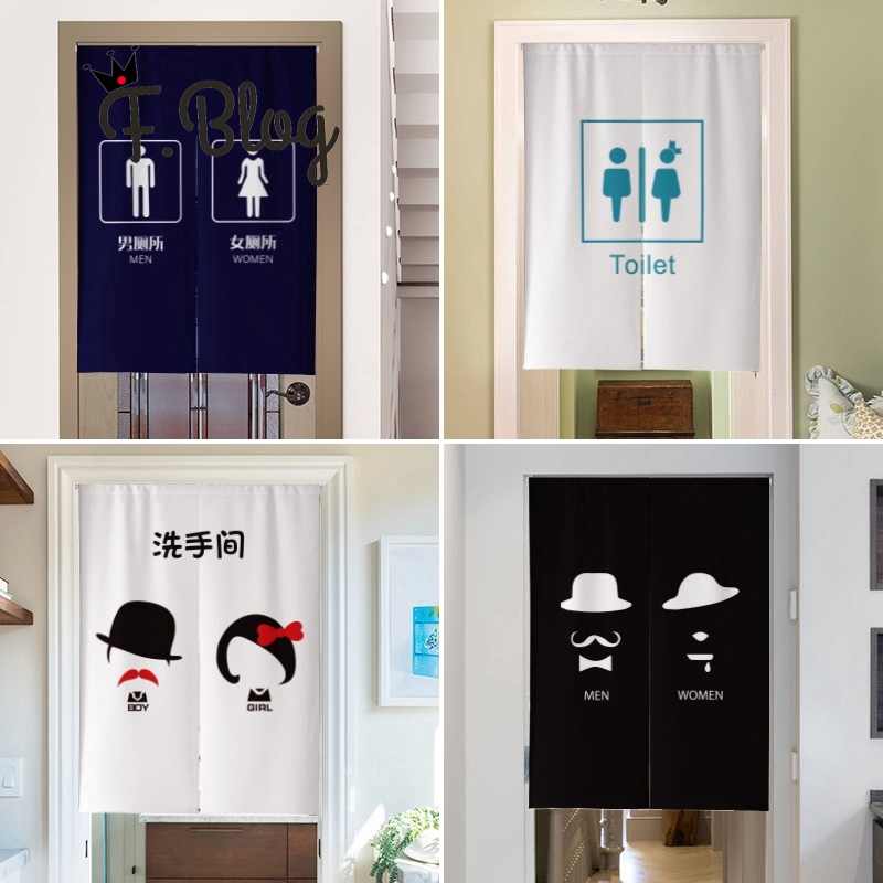 Thickened Cloth Toilet Door Curtain Partition Curtain Half Curtain
