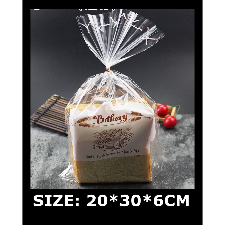 READY STOCK Plastik Roti OPP Transparent Toast Bread Bag Food Opp ...