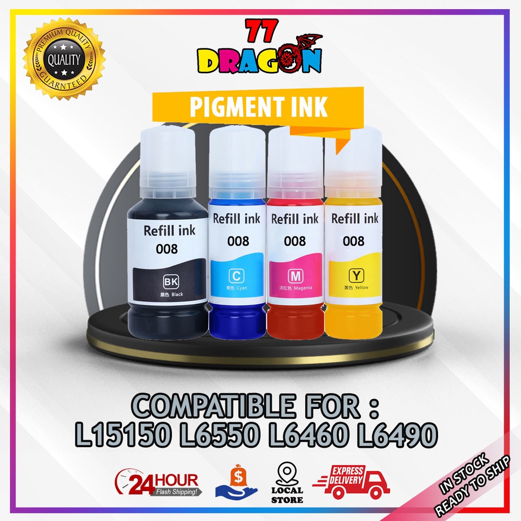 008 Compatible Pigment Ink Refill (Black/Cyan/Magenta/Yellow) Pigment