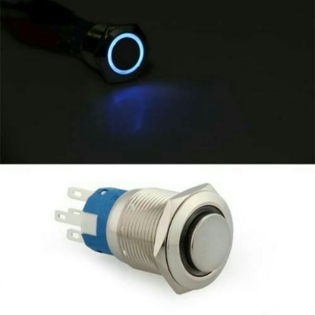 On Off Push Button Switch Ring LED 16mm | Shopee Malaysia