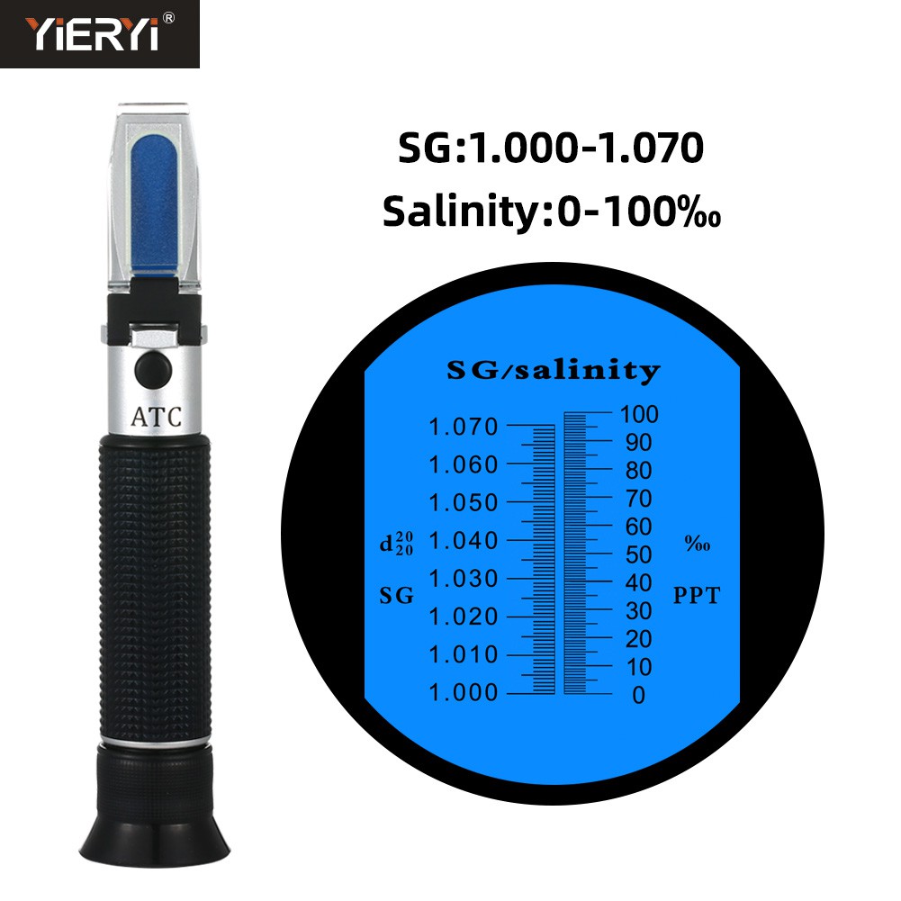 YIERYI Salinity Meter Salinity refractometer 0100 PPT Salinity Meter