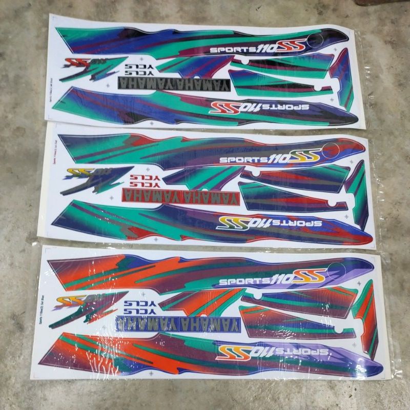 Stiker sticker body stripe cover set (3) yamaha y110ss y110 ss one ...